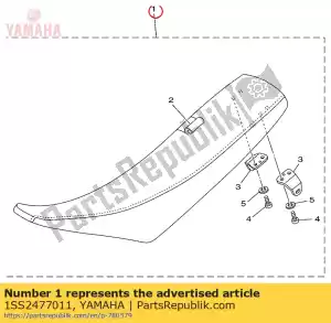 yamaha 1SS2477011 asiento semidoble a - Lado inferior