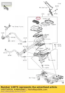 kawasaki 140730928 01 duct,in - Bottom side