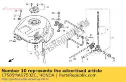 tank set, brandstof (wl) * type van Honda, met onderdeel nummer 17505MAS750ZC, bestel je hier online: