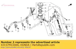 Here you can order the clamp b, rr. Brake hose from Honda, with part number 43157MZ2000: