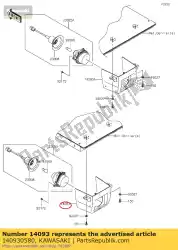 Tutaj możesz zamówić 01 os? Ona, lampa tylna, lewa od Kawasaki , z numerem części 140930580: