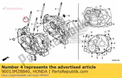 Aqui você pode pedir o parafuso, pino, 10x177 em Honda , com o número da peça 90013MZ8B40: