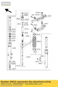 Kawasaki 440231109 cilinder-comp-vork - Onderkant