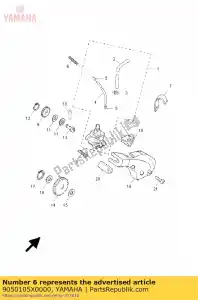 yamaha 9050105X0000 ressort, compression - La partie au fond