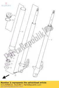 suzuki 5112048E10 amortyzator, widelec, d?. - Dół