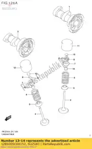 suzuki 1289205C00152 cuña, tappet - Lado inferior