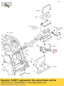 kawasaki 320970012 obudowa-bateria zx1400a6f - Dół