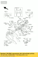 391561365, Kawasaki, pad, binnenbekleding, rechts kawasaki zz r zzr 600, Nieuw