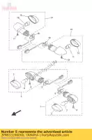 2PN833200000, Yamaha, clignotant avant assy 2 yamaha  xjr xsr 660 700 1300 2015 2016 2017 2018 2019 2020 2021, Nouveau