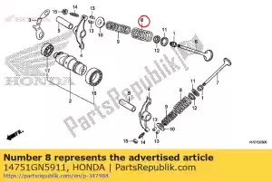 Honda 14751GN5911 ressort, soupape extérieure (nipp - La partie au fond