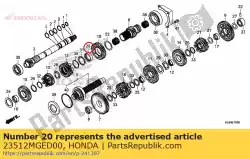 kraag, 40x43x12. 5 van Honda, met onderdeel nummer 23512MGED00, bestel je hier online: