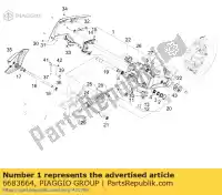 6683664, Piaggio Group, komplet tylnego widelca aprilia gilera gp srv zapm55103, zd4m55104, zapm55104 800 850 2007 2009 2012 2016 2017 2018 2019, Nowy