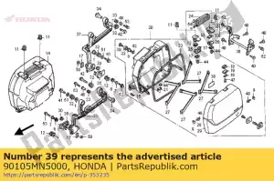 Honda 90105MN5000 parafuso, painel interno - Lado inferior