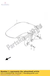 Suzuki 5311144H00YVB pára-choque frente - Lado inferior