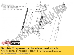 Aprilia AP8230826, Couvercle de plaque de fourche, OEM: Aprilia AP8230826