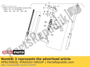 aprilia AP8230826 couvercle de plaque de fourche - La partie au fond