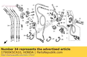 Honda 17900KSCA10 cabo assy., acelerador - Lado inferior