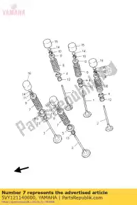 yamaha 5VY121140000 spring, valve outer - Bottom side