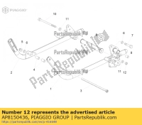 AP8150436, Aprilia, dado autobloccante basso m10, Nuovo