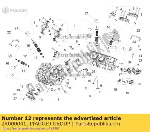 Piaggio Group 2R000041 kit de ressort de soupape d'admission - La partie au fond