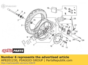 aprilia AP8201230 odometer gear - Bottom side