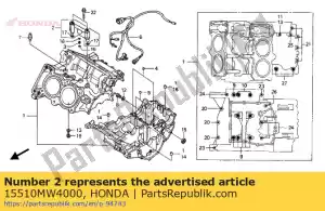Honda 15510MW4000 jet assy., oil - Bottom side