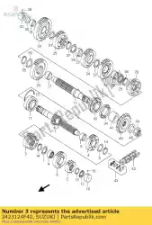 Aquí puede pedir equipo, tercero y cuarto de Suzuki , con el número de pieza 2423124F40: