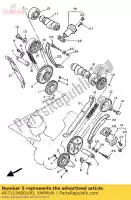 4X7115400100, Yamaha, cam kettingwiel assy yamaha xv virago xvse 1000 1100 750, Nieuw