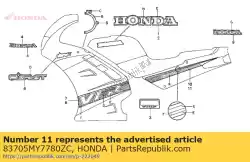 Here you can order the no description available from Honda, with part number 83705MY7780ZC: