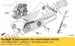 Here you can order the spring, cam chain tensioner from Honda, with part number 14541GB4681: