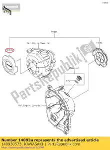 kawasaki 140930573 deksel, acg zr1000fgf - Onderkant