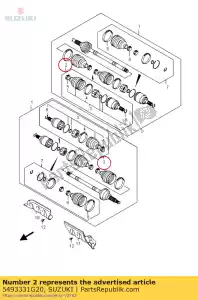 suzuki 5493331G20 conjunto de junta lt-a7 - Lado inferior