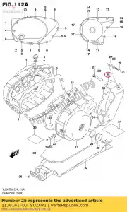 Suzuki 1136141F00 cubierta secundaria - Lado inferior