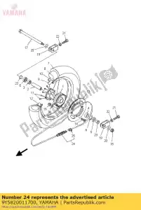 yamaha 9Y5820011700 cadeia - Lado inferior