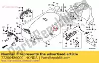 77206426000, Honda, caoutchouc, réglage du siège honda  ca cbf cmx gl nc vt 125 250 450 700 1100 1800 1986 1987 1988 1995 1996 1997 1998 1999 2001 2002 2003 2004 2005 2006 2007 2008 2009 2010 2012 2013 2017 2018 2019, Nouveau