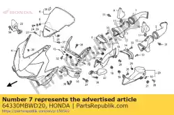 Ici, vous pouvez commander le conduit, r. Air auprès de Honda , avec le numéro de pièce 64330MBWD20: