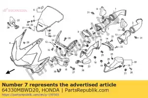 Honda 64330MBWD20 condotto, r. aria - Il fondo