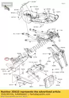 350230336, Kawasaki, spatbord-achter, binnen klz1000acf kawasaki  klz 1000 2012 2013 2014 2015 2016 2017 2018, Nieuw