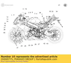 Ici, vous pouvez commander le centre de transfert noir auprès de Piaggio Group , avec le numéro de pièce 2H000775: