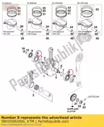 Aquí puede pedir rodamiento de rodillos cilíndricos nj 306 c3 de KTM , con el número de pieza 58030082000: