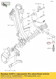 kawasaki 920711015 passe-fil, bougie d'allumage ca z250-a3 - La partie au fond