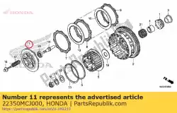 Aqui você pode pedir o placa, pressão da embreagem em Honda , com o número da peça 22350MCJ000: