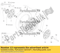 GU06616300, Piaggio Group, Distanziatore moto-guzzi griso griso v ie stelvio zgulze00, zgulzg00, zgulzu01 850 1100 1200 2005 2006 2007 2008 2009 2011 2016 2017, Nuovo