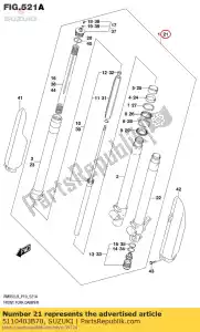 suzuki 5110403B70 amortisseur assy, ??fro - La partie au fond