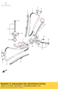 Suzuki 1281117G00 tensor, cam c - Lado inferior