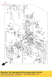 yamaha 4MX149433900 jet, principal (# 160) - Lado inferior