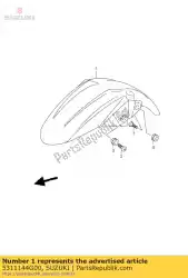 Qui puoi ordinare parafango anteriore da Suzuki , con numero parte 5311144G00: