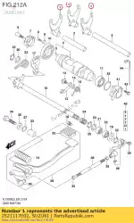 Ici, vous pouvez commander le fourche, changement de vitesse auprès de Suzuki , avec le numéro de pièce 2521117E02: