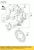 430805135, Kawasaki, pinza-sub-conjunto, fr, l kvf360-c kawasaki kvf 360 2004 2005 2006 2007 2008 2009 2010 2011 2012 2013, Nuevo