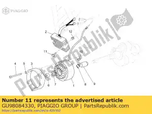 Piaggio Group GU98084330 screw m6x30 - Bottom side